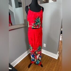 NWT Uluwatu 2 Piece Tropical Resort Crop Cami & Wrap Skirt OS.